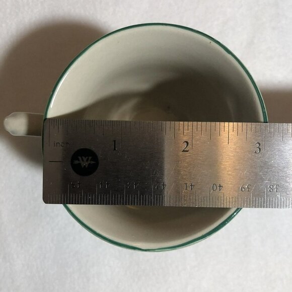 Christmas Tree Mug Set 2 Pair Couple Winter Holiday Ceramic Beige Restaurant - Picture 9 of 10